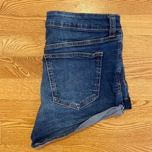 Low rise jean shorts